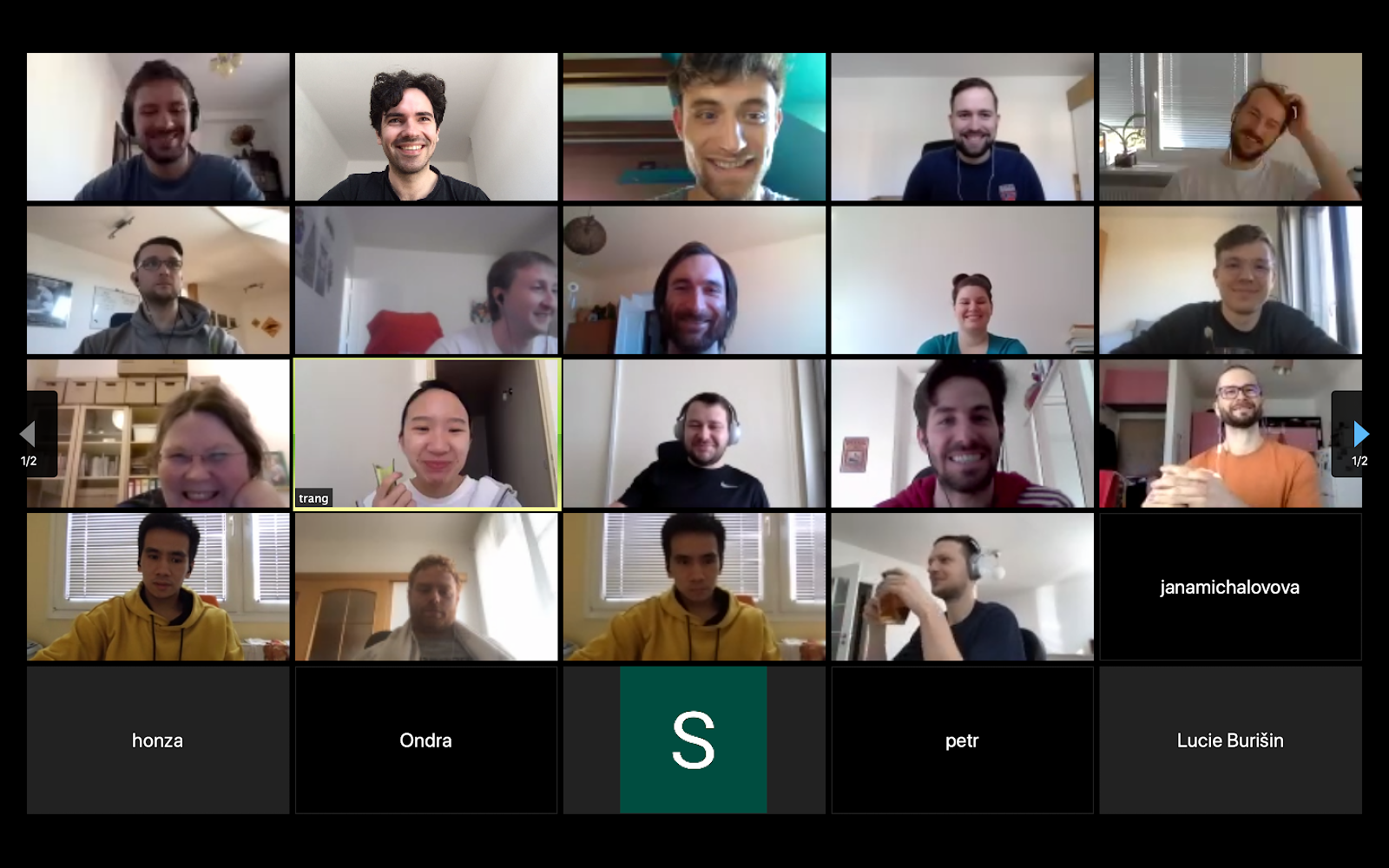 More than 25 apifiers in a zoom call with their cameras turned on.