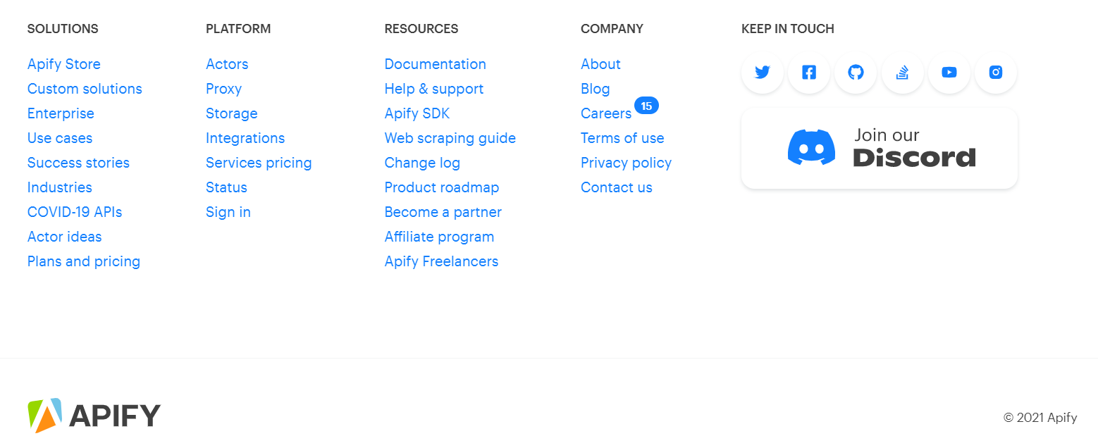 Is web scraping legal: Apify's terms of use are browsewrap for visitors because they're in our footer