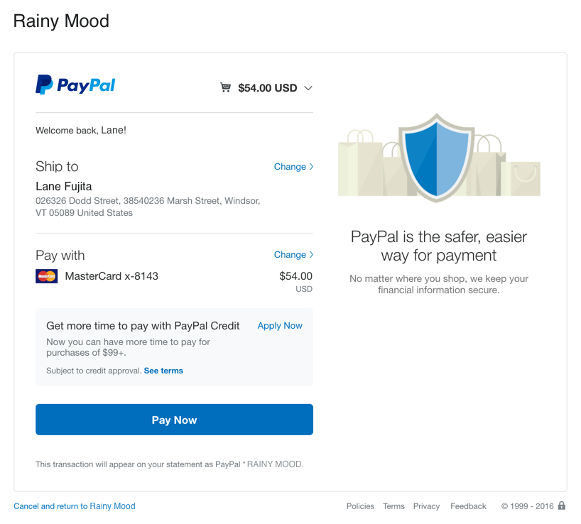 Paying with PayPal is made easy across thousands of websites because of the PayPal API