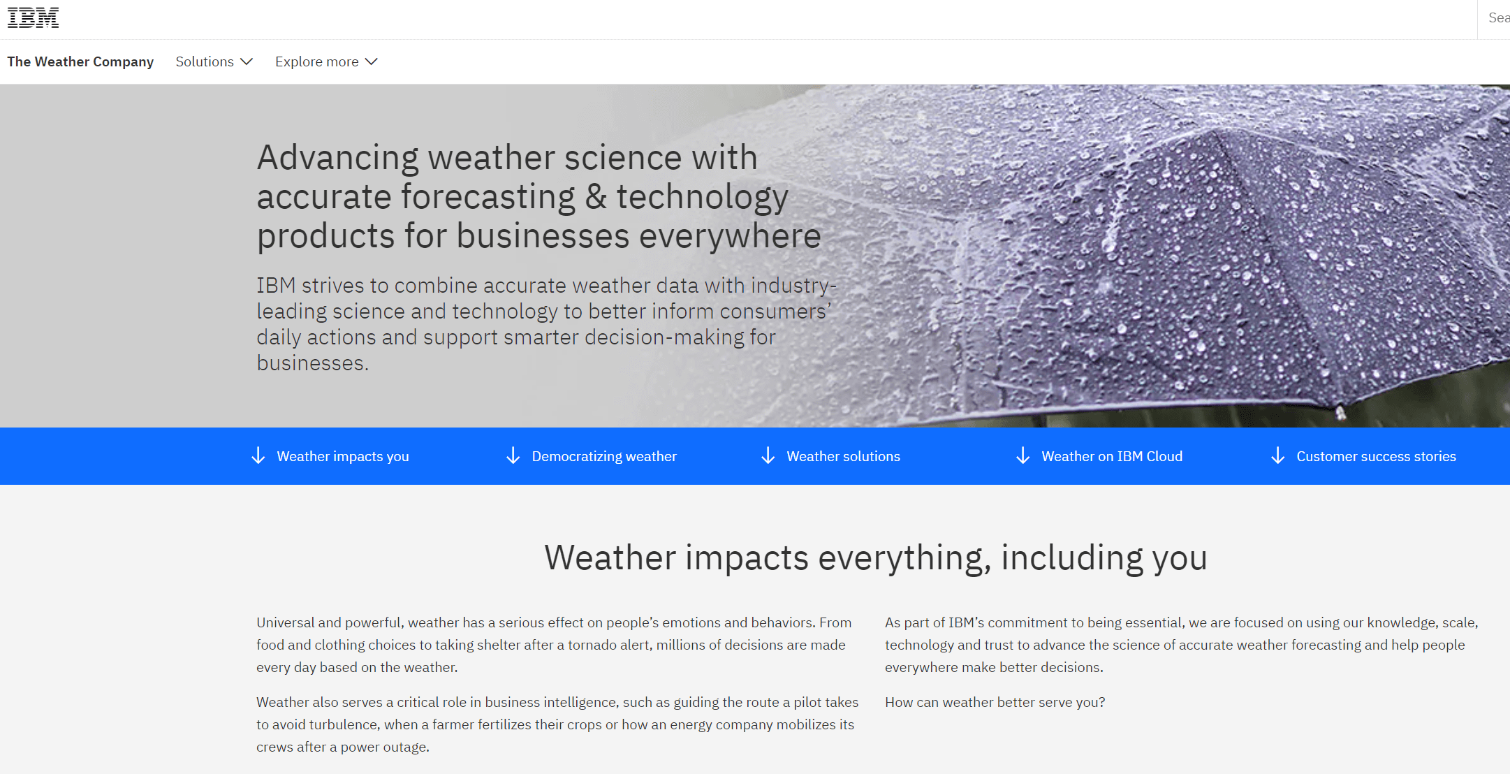 Advanicing weather science with accurate forecasting on IBM