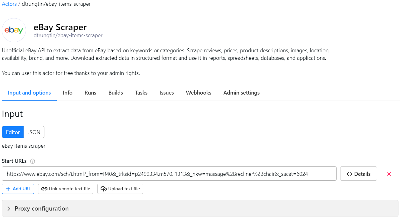 Apify Console is your workspace for setting up free and paid scrapers for any website