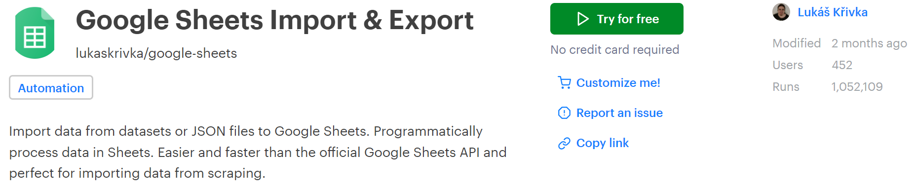 Google Sheets Integration