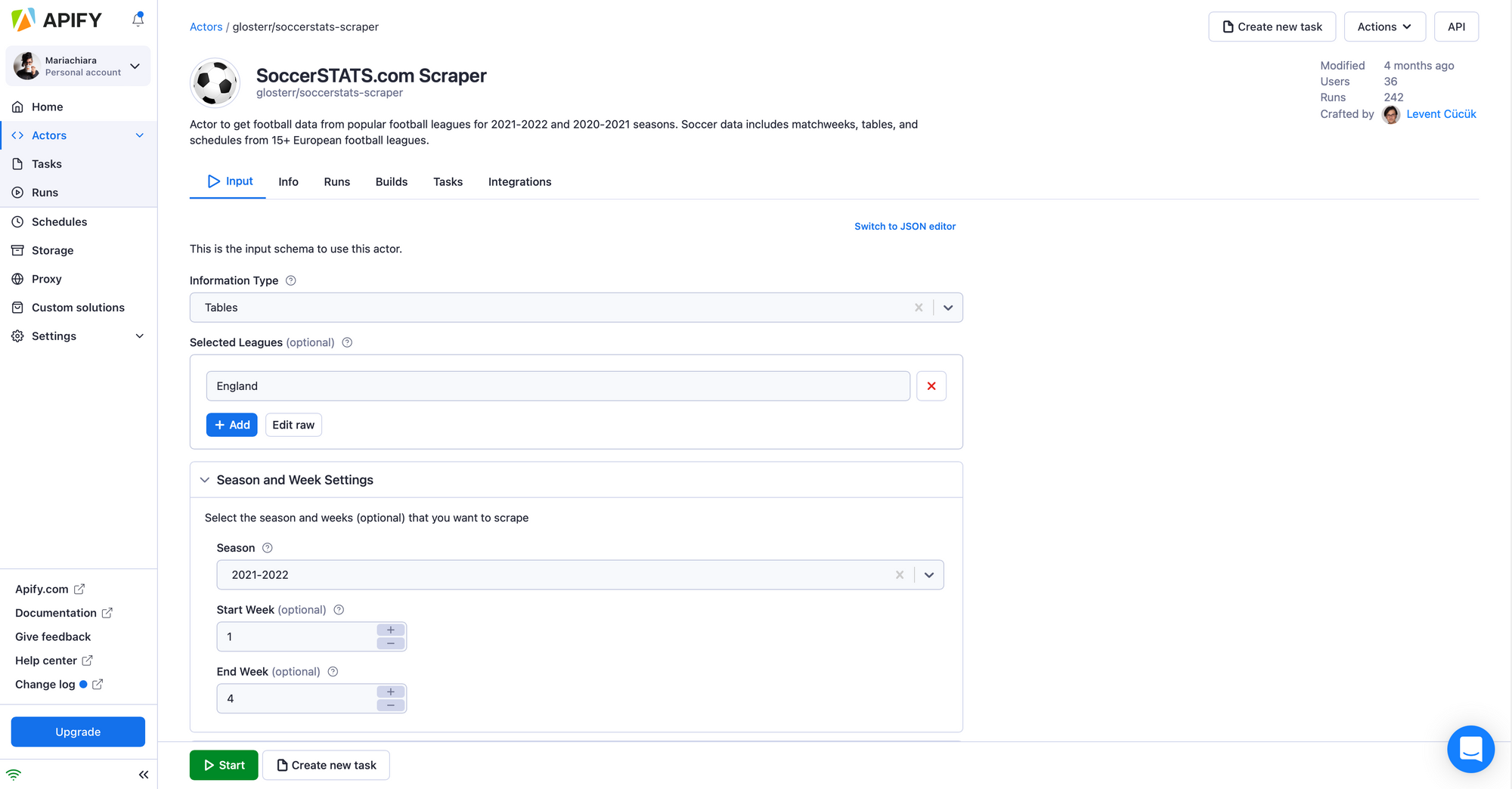 How to scrape Match stats from Soccerstats website listings and