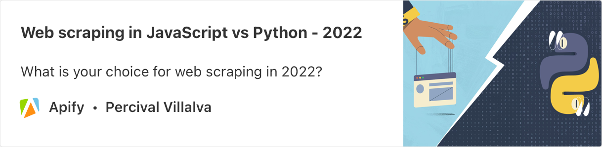 Web scraping in JavaScript vs Python 2022