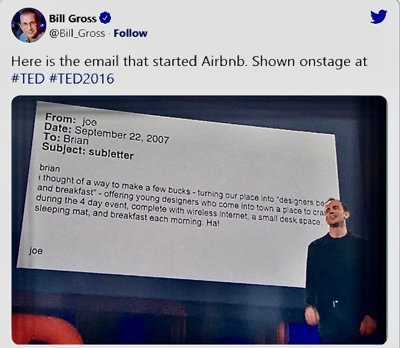 The email that started Airbnb
