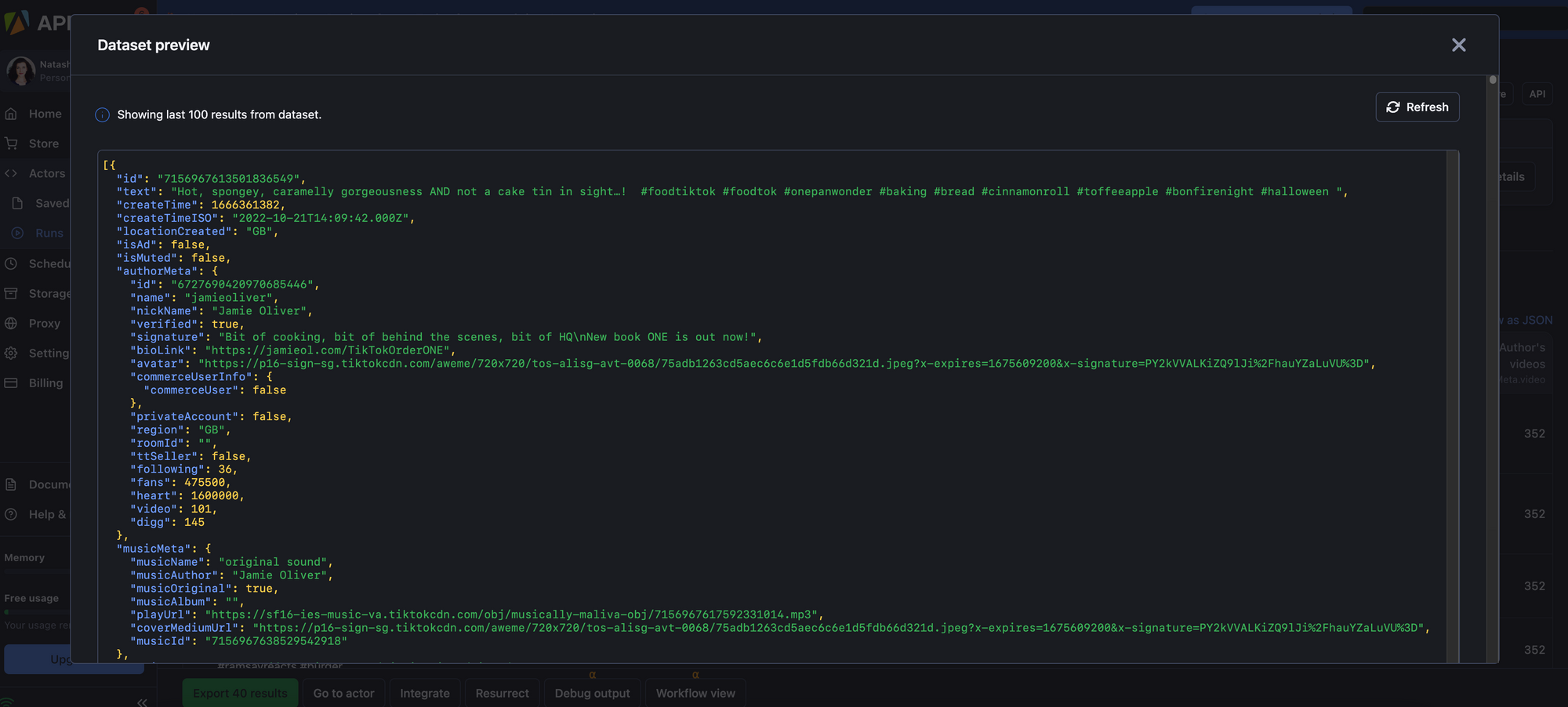 Legally Scrape TikTok User Details Data