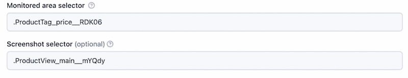Paste the CSS selector into the screenshot selector field (add a period in front)