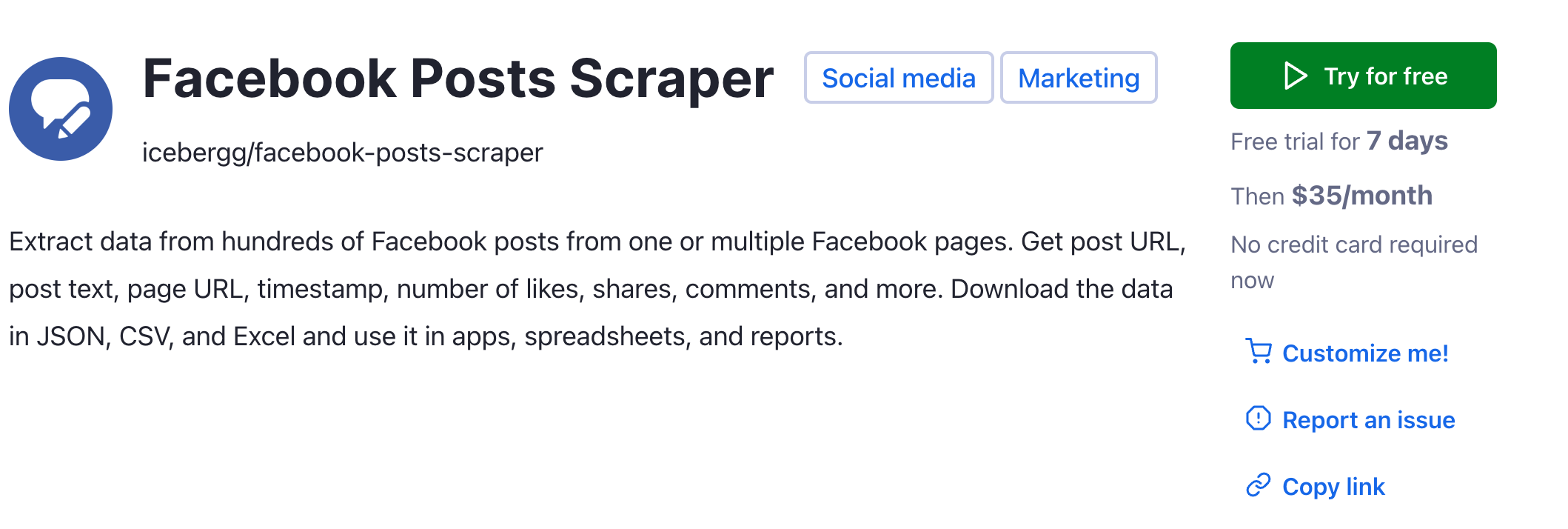 Step 1. Go to Facebook Posts Scraper