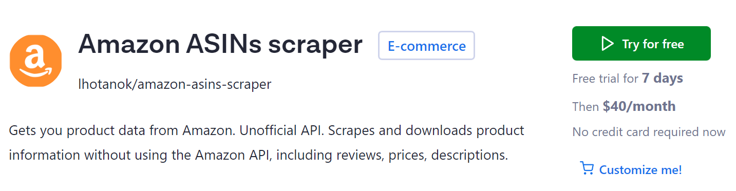 asin scraper