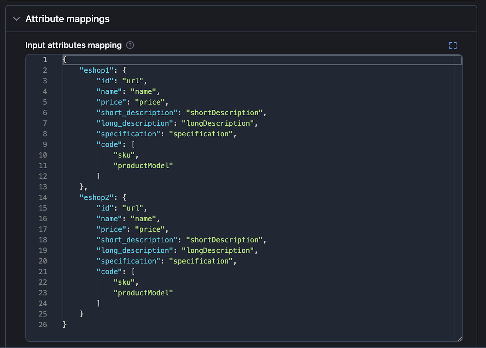 Step 4. Specify attributes in your product datasets