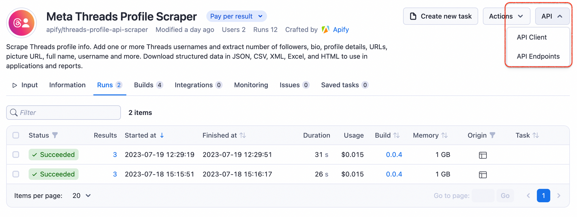 How to scrape Threads: API Endpoints and API Client tokens in Console