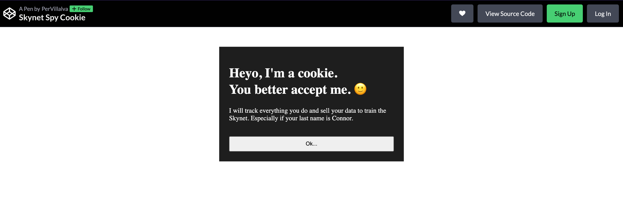 How to handle popups in Selenium: screenshot of accept cookie popup
