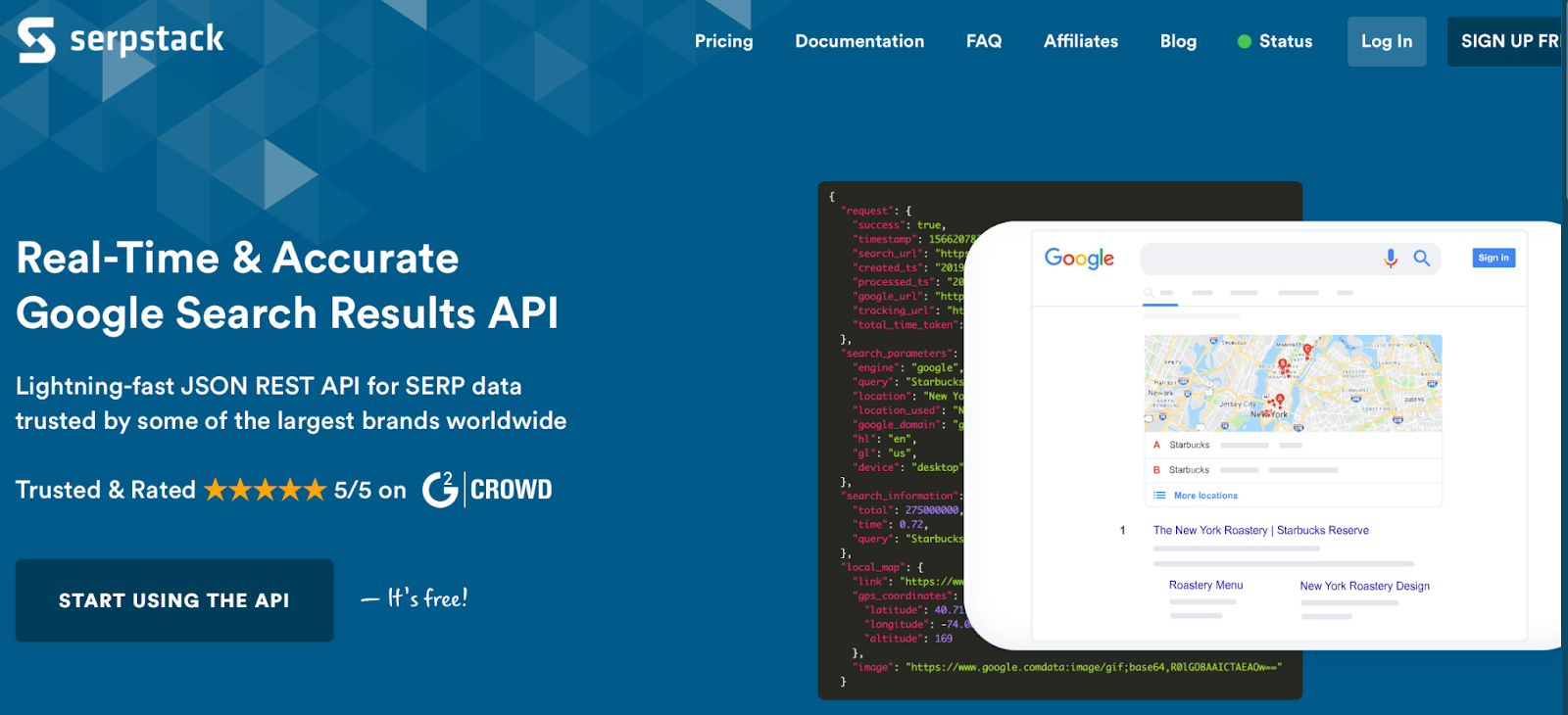 Google Search Results API from Serpstack