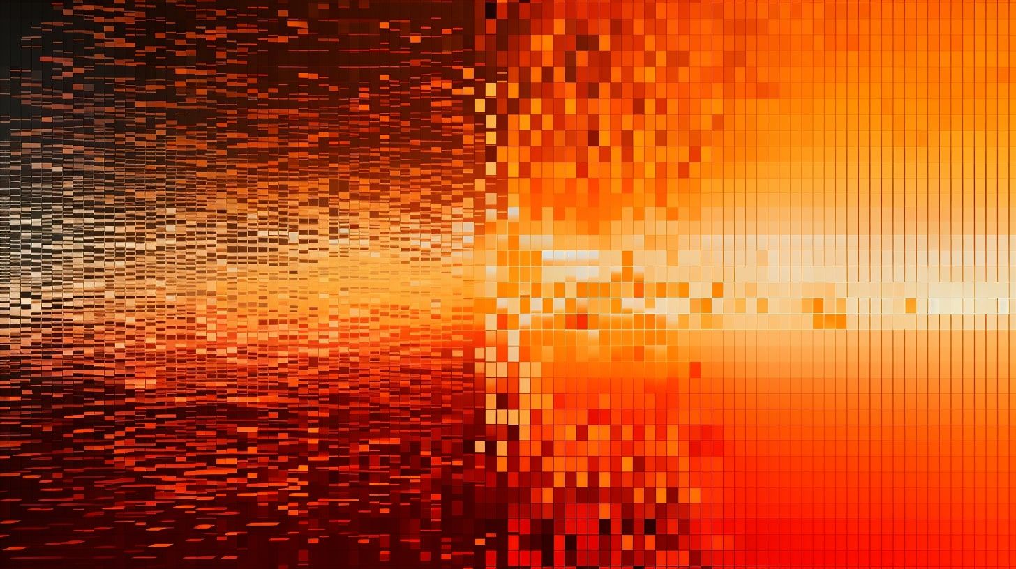 PyTorch vs. TensorFlow: blocks of data going from red to orange