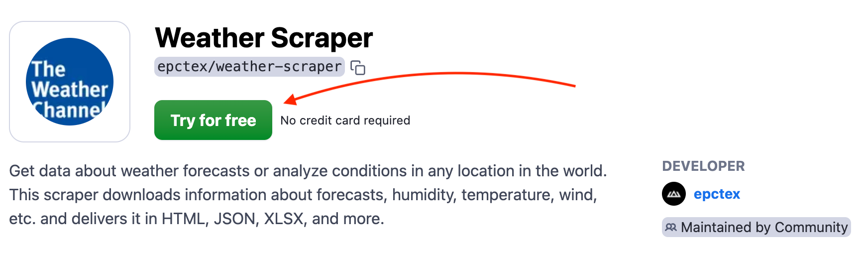 Step 1. Find Weather Scraper