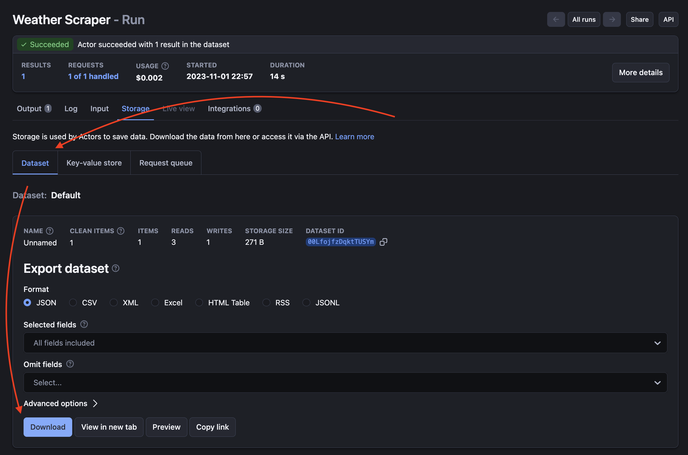 Step 6. Download your weather data