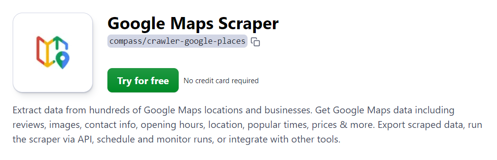 Best and fastest data scraper from Google Maps
