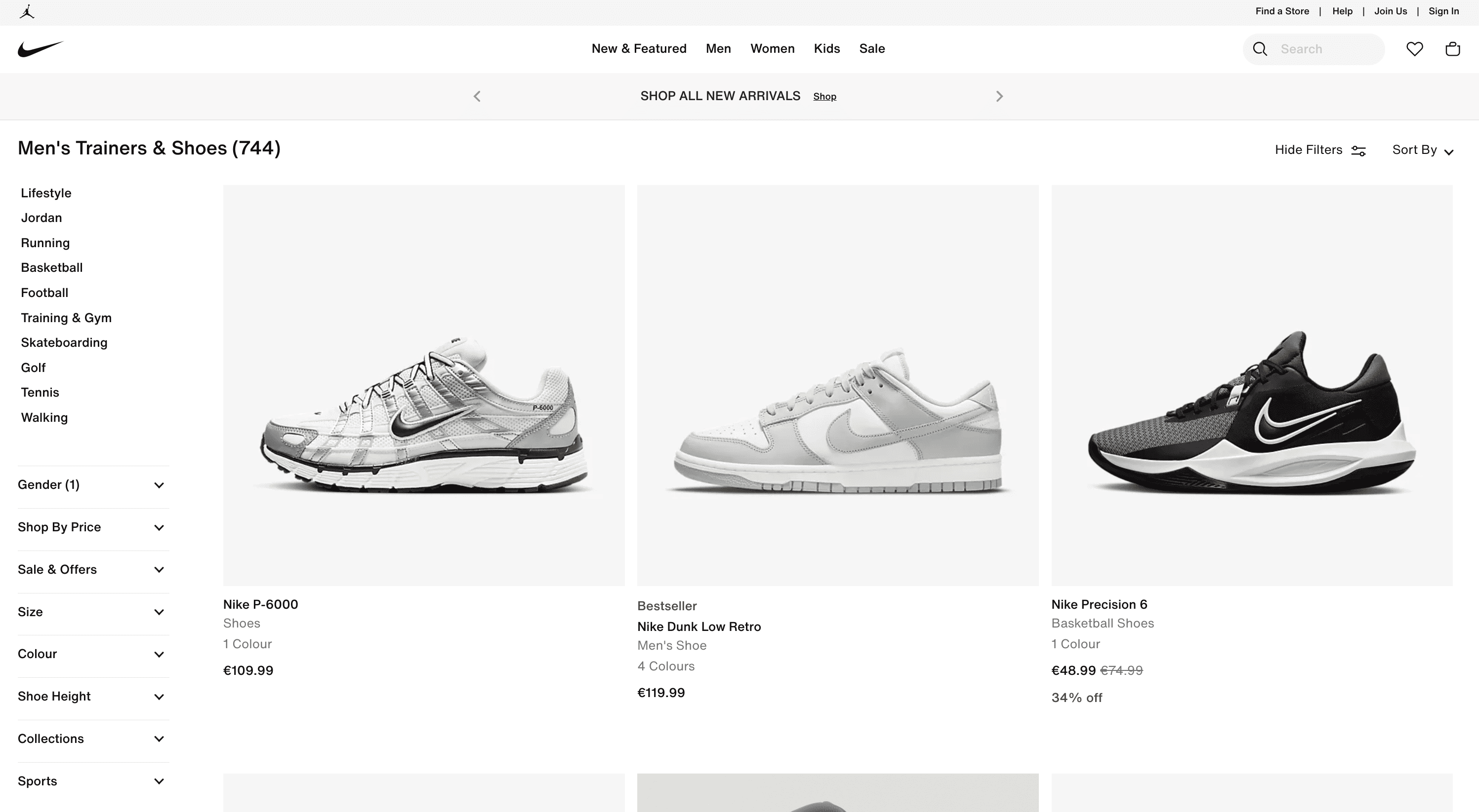 Using Playwright Python to scrape Nike products
