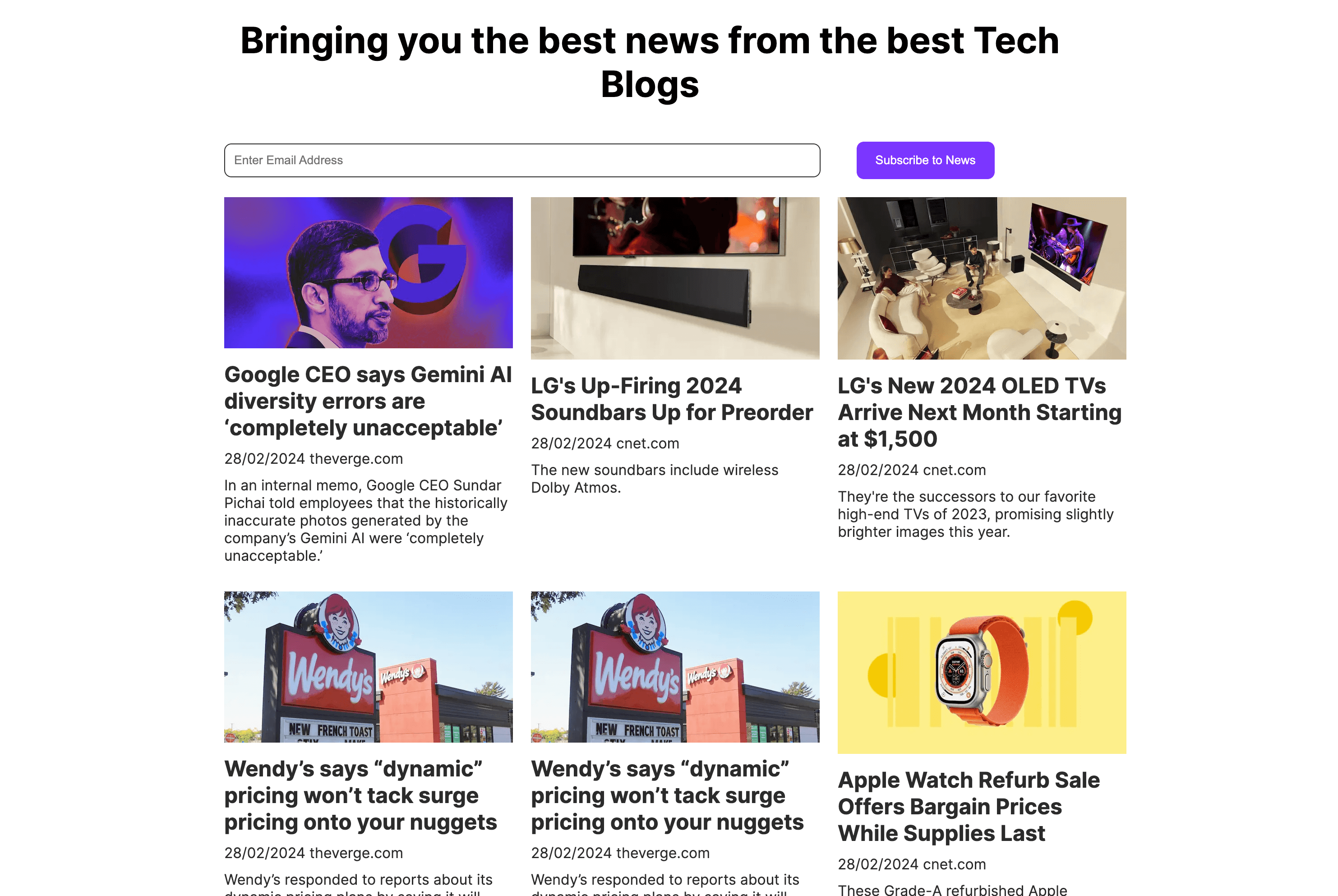 How to build a news aggregator - final example