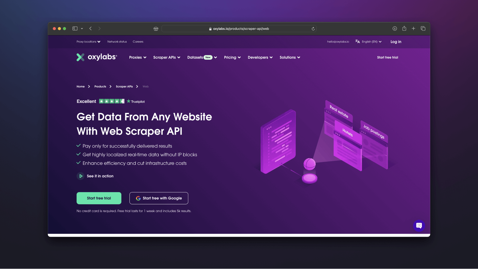Oxylabs Web Scraper API - ScrapingBee alternative