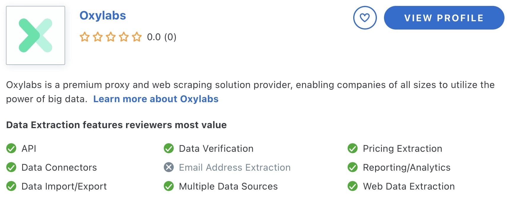 Oxylabs on Capterra