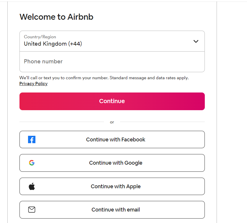 Sign up to get Airbnb API