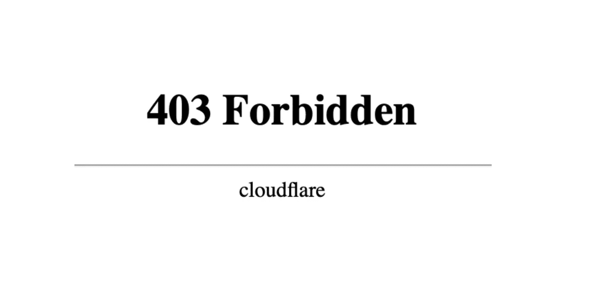 403 Forbidden - cloudflare