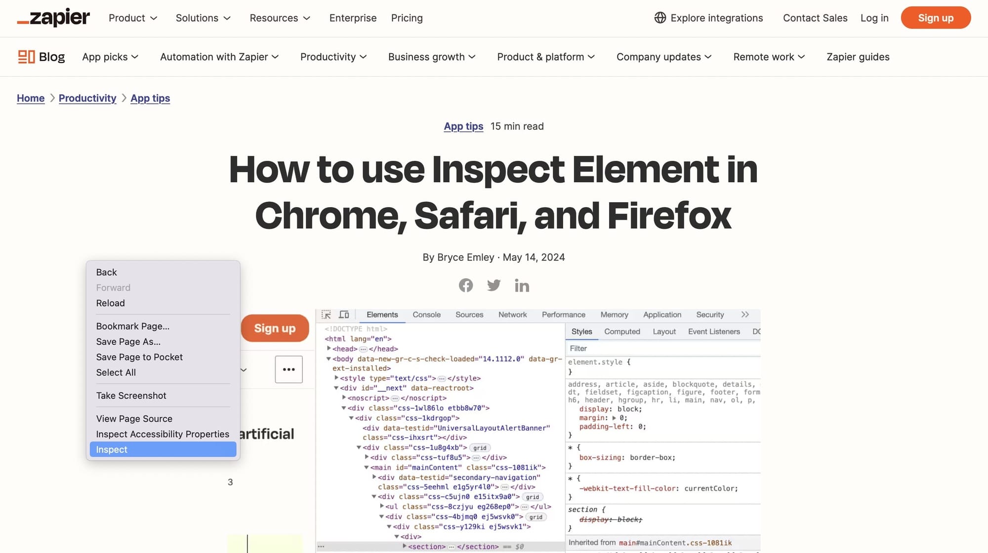 How to inspect elements in Firefox. 1. Open developer tools in Firefox