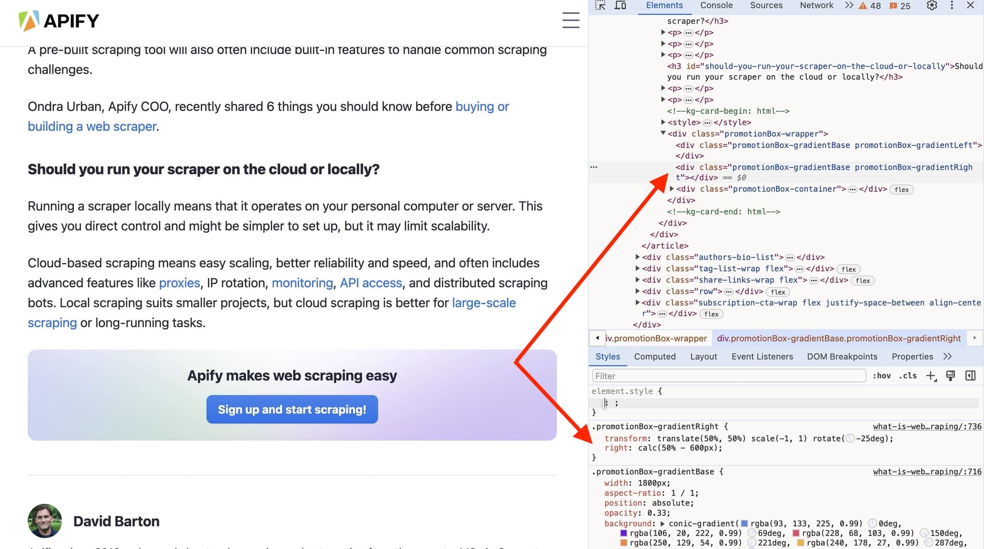 How to inspect elements in Opera. 8. Edit the CSS of the page