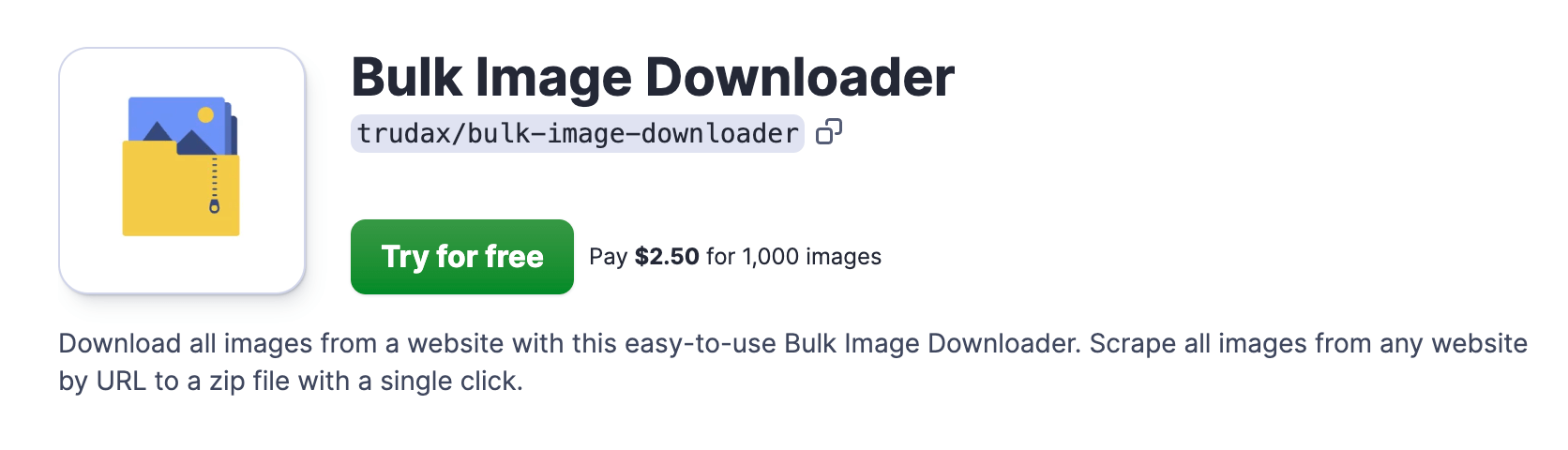 Bulk Image Downloader - Try for free