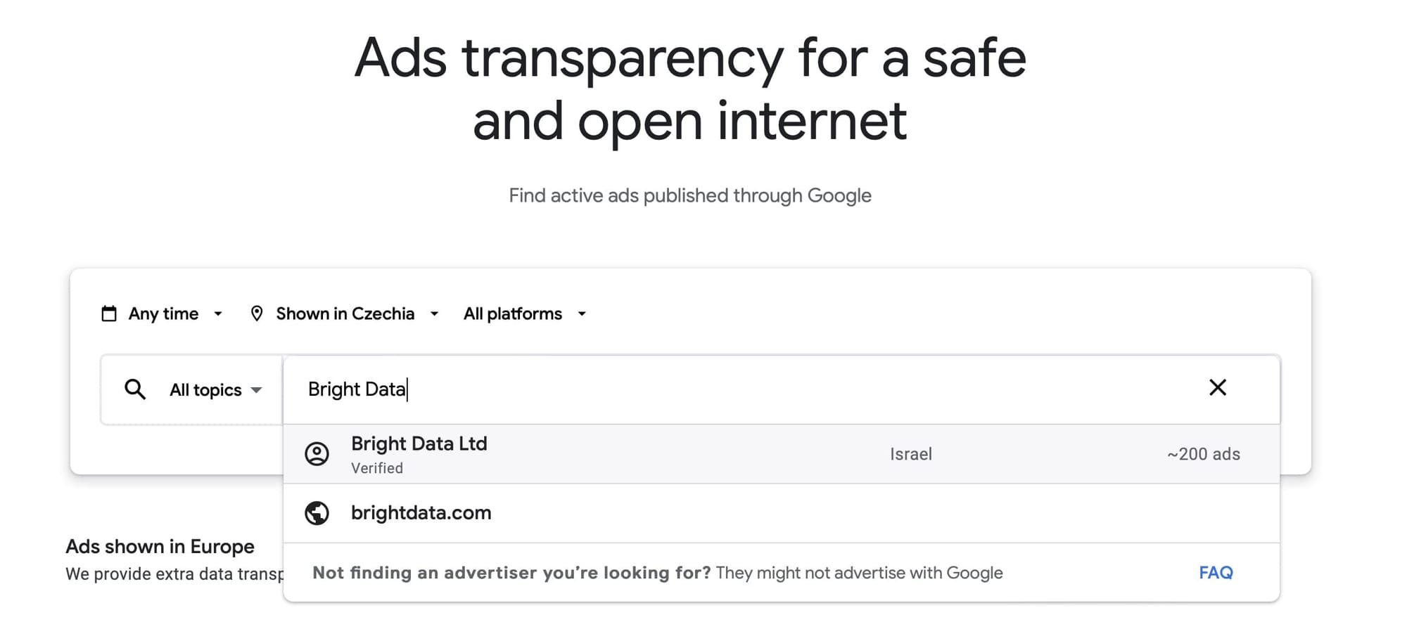 Google Ads Transparency Center