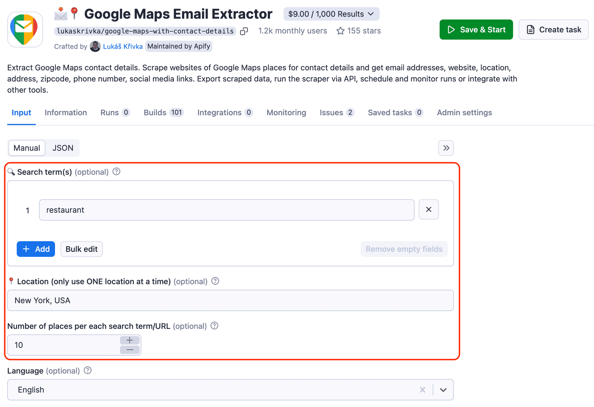 Google Maps Email Extractor