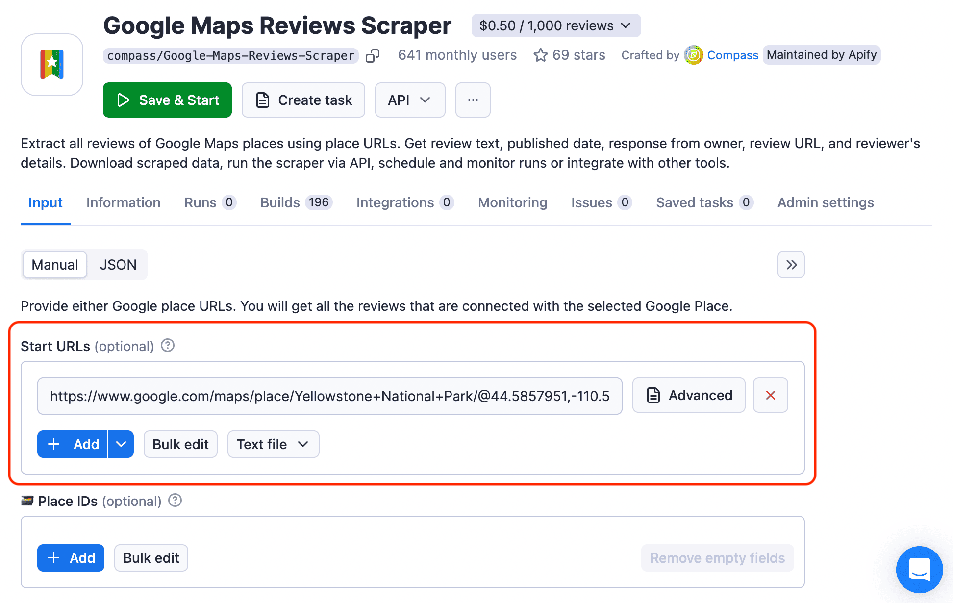 Google Maps Reviews Scraper