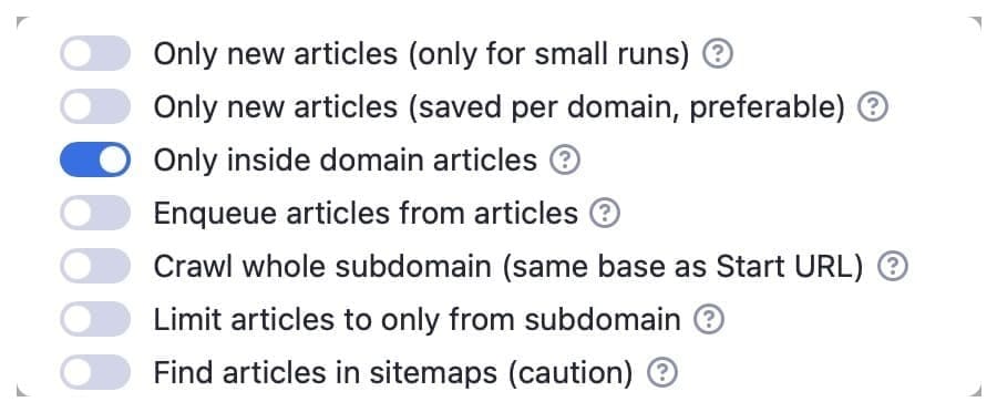 Text scraping optional booleans