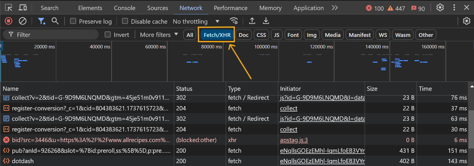 Reverse engineering APIs - Fetch/XHR