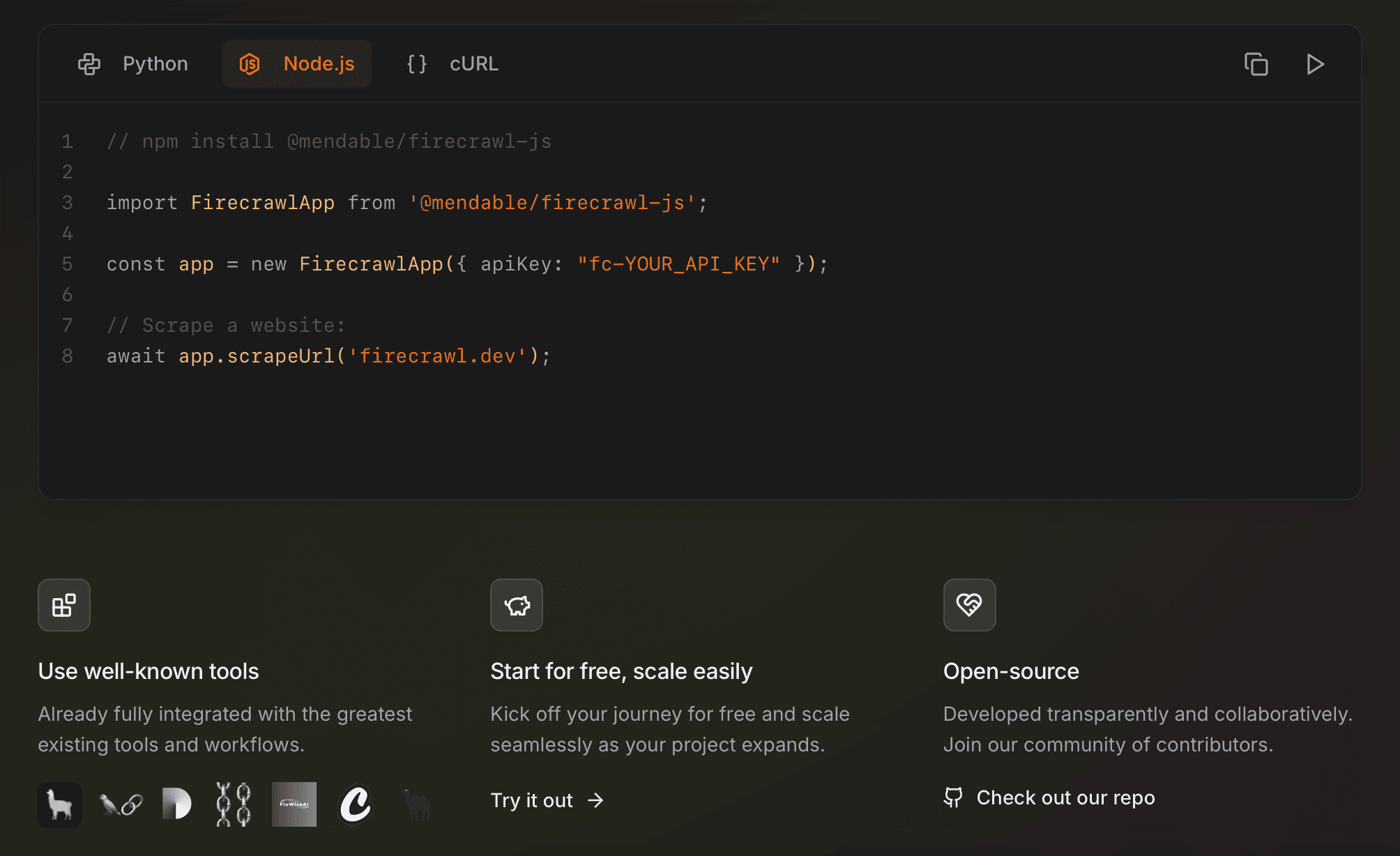 Firecrawl - Unified AI-driven scraping