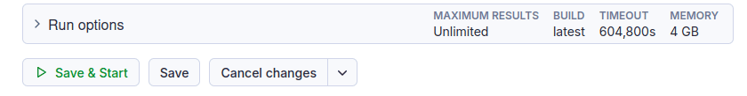Save your input and run the scraper