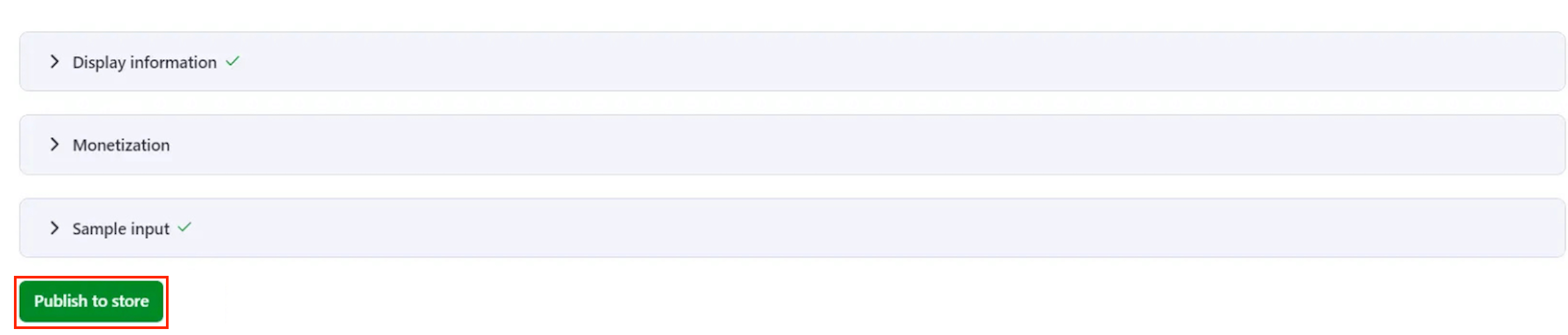 Publish to store button in Apify Console