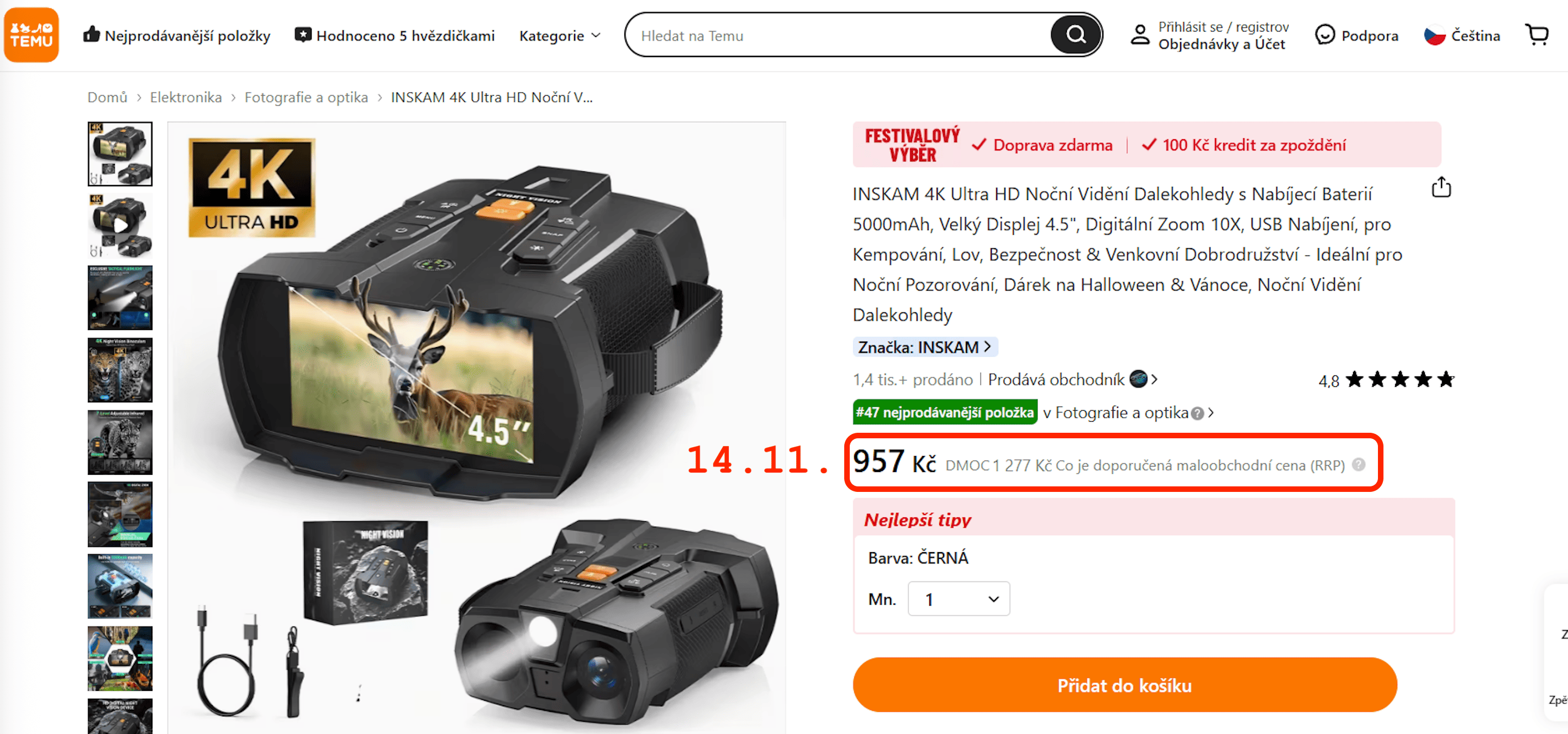 Navýšení DMOC na Temu - 14.11.