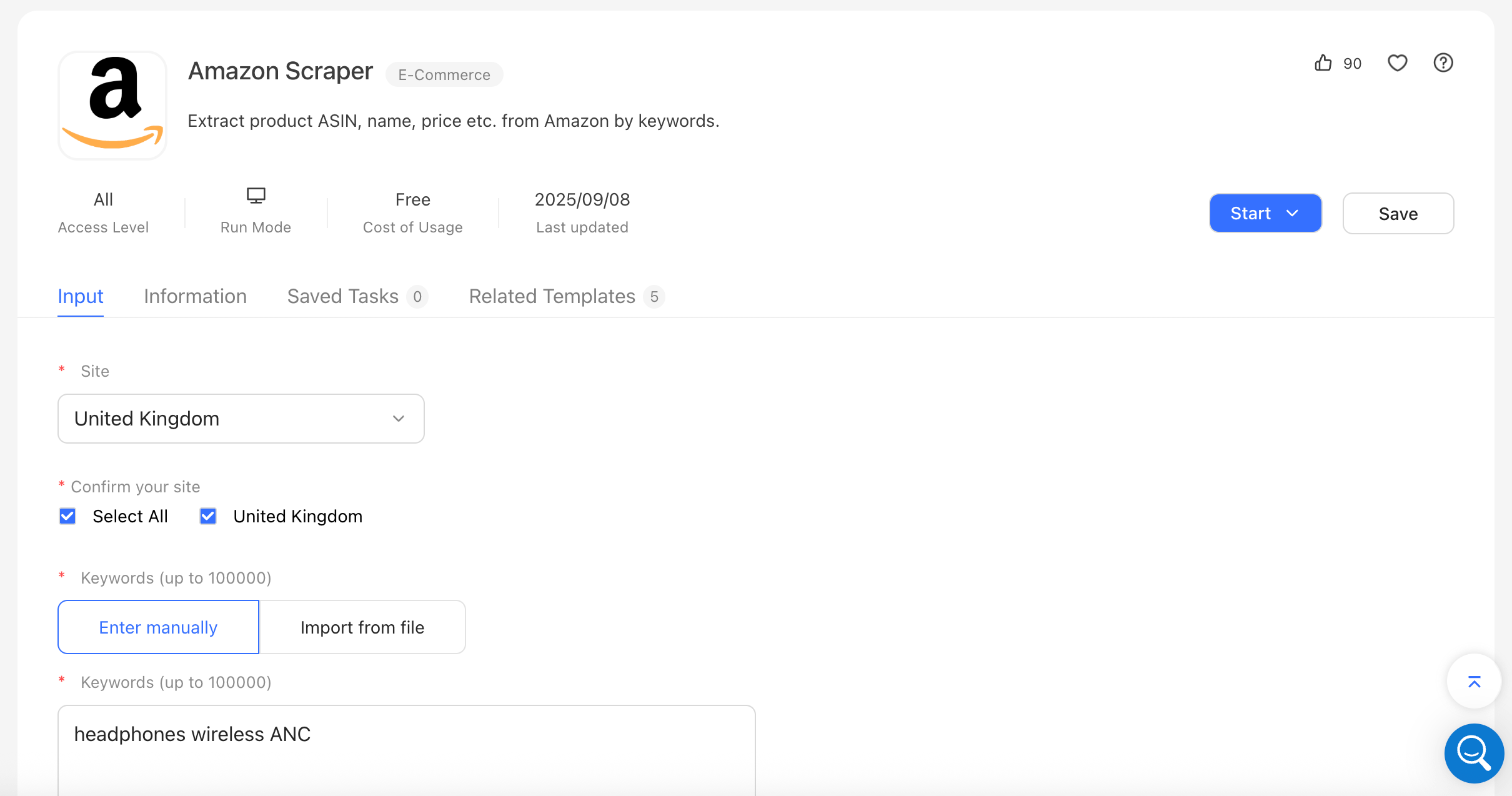 Octoparse Amazon Scraper