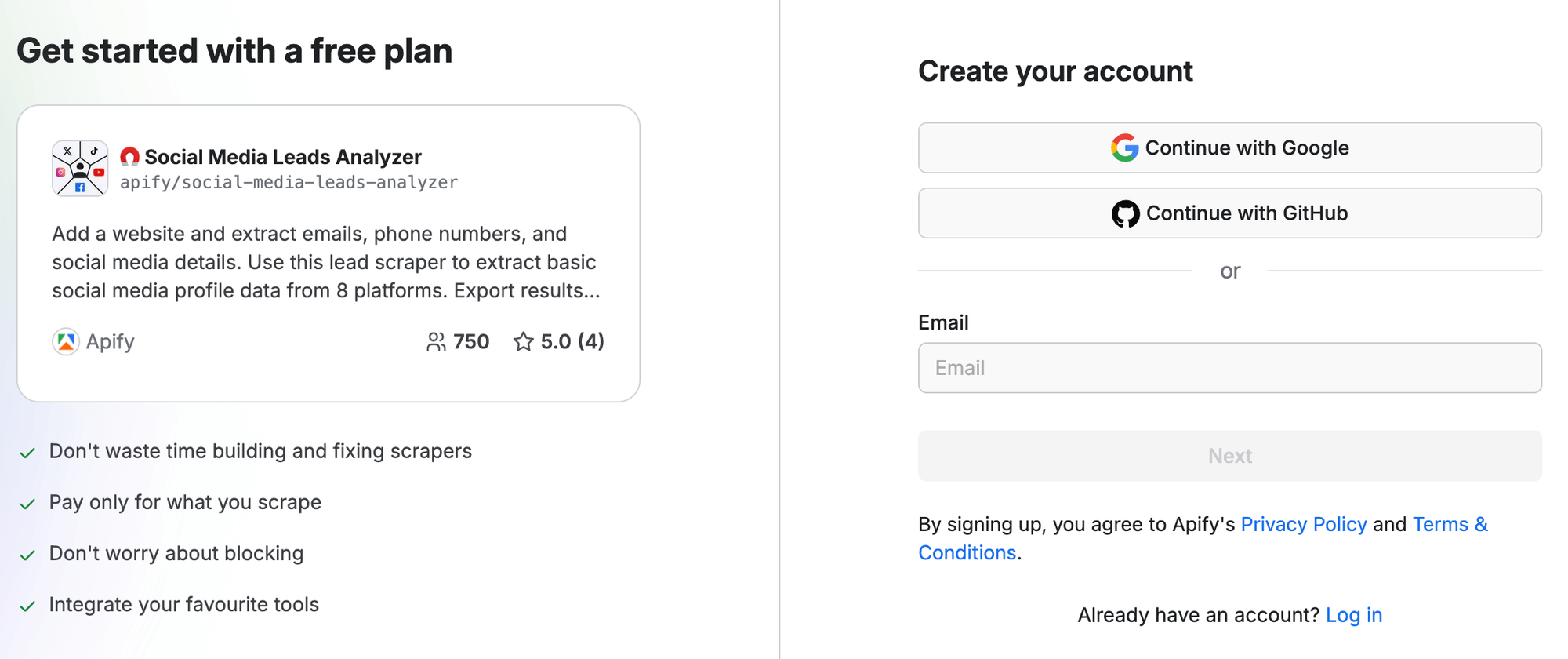 Try Social Medial Leads Analyzer for free