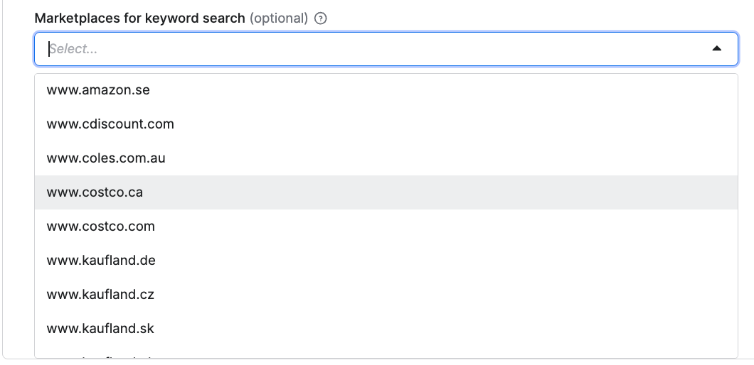 E-commerce Scraping Tool keyword search