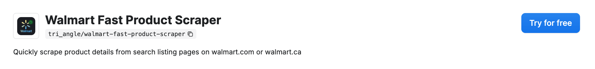 Walmart Fast Product Scraper