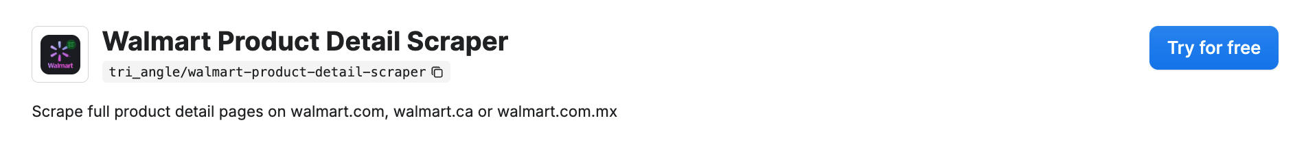 Walmart Product Detail Scraper