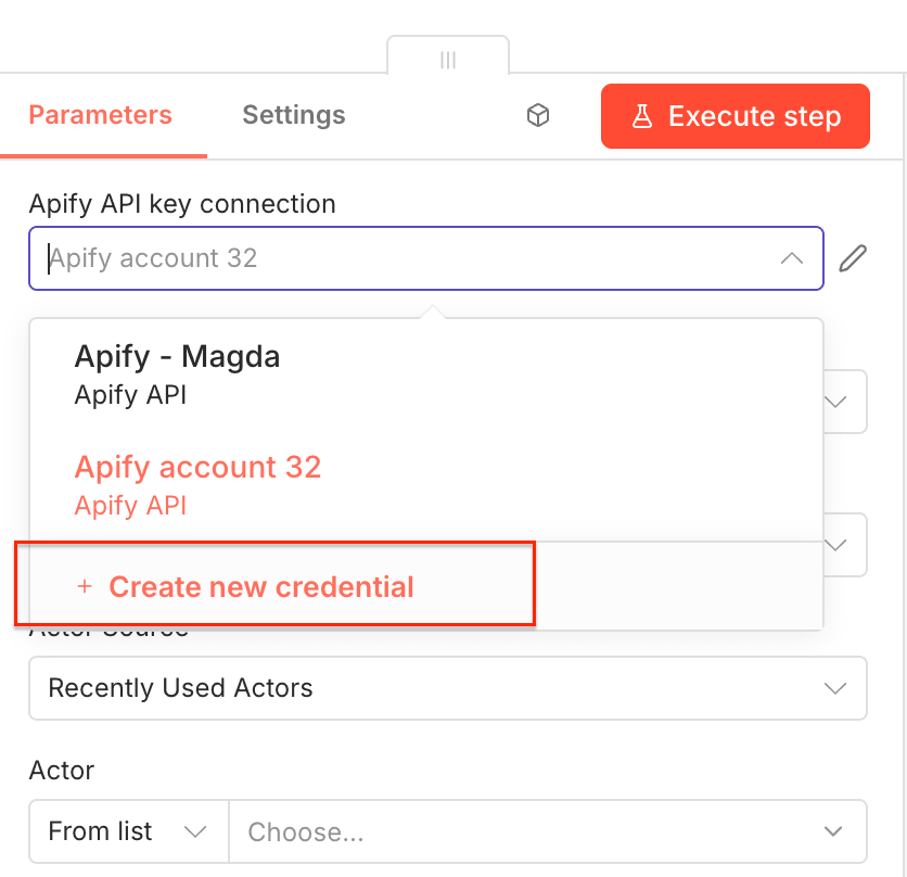 Create New Credential in n8n