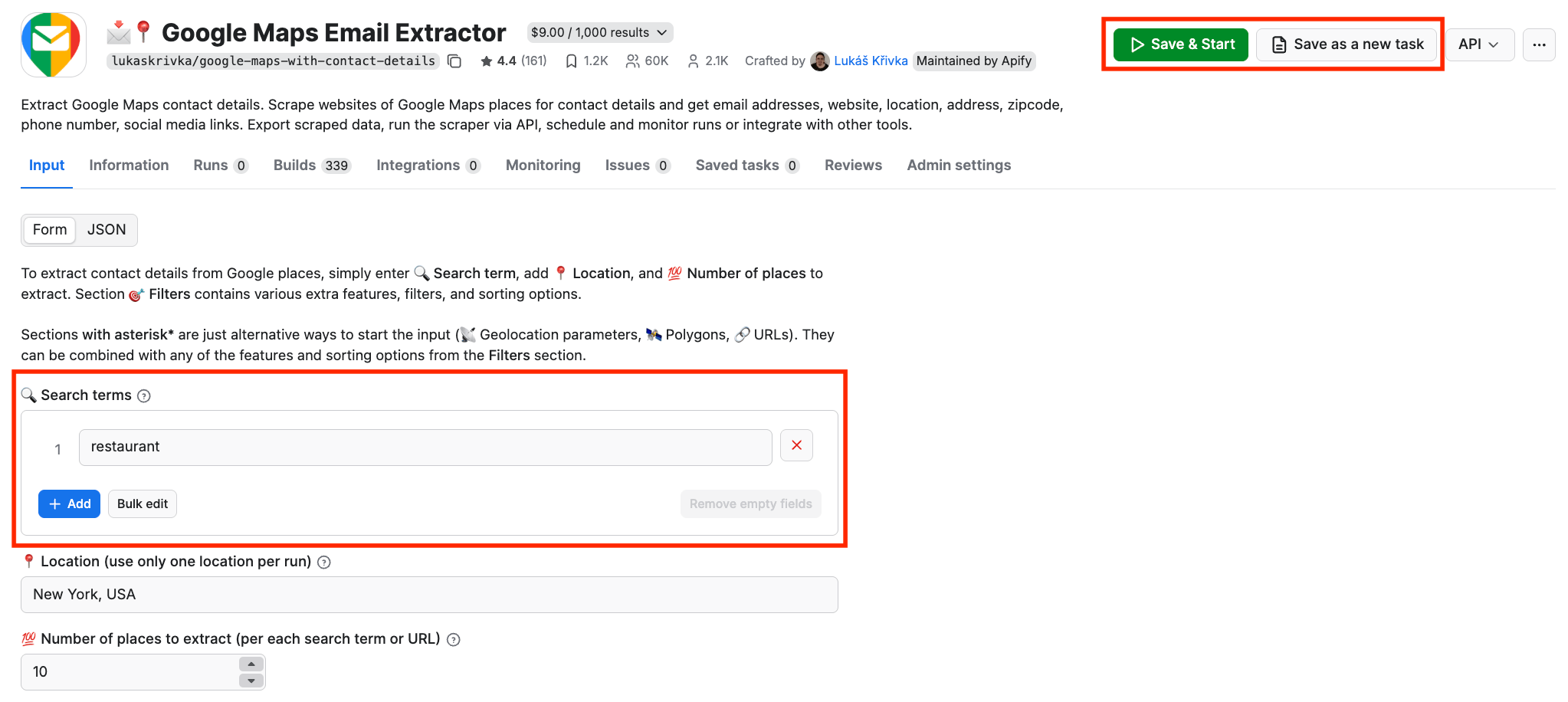 Google Maps Email Extractor