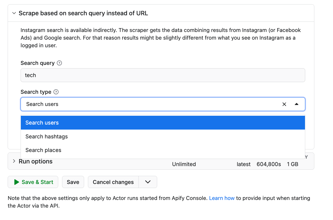 Scrape based on search query instead of URL