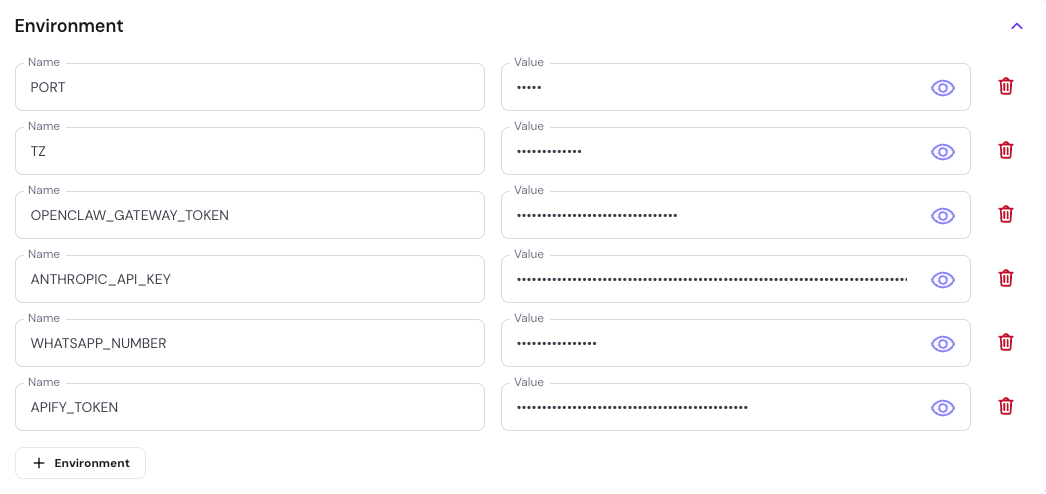 Deploying an OpenClaw agent