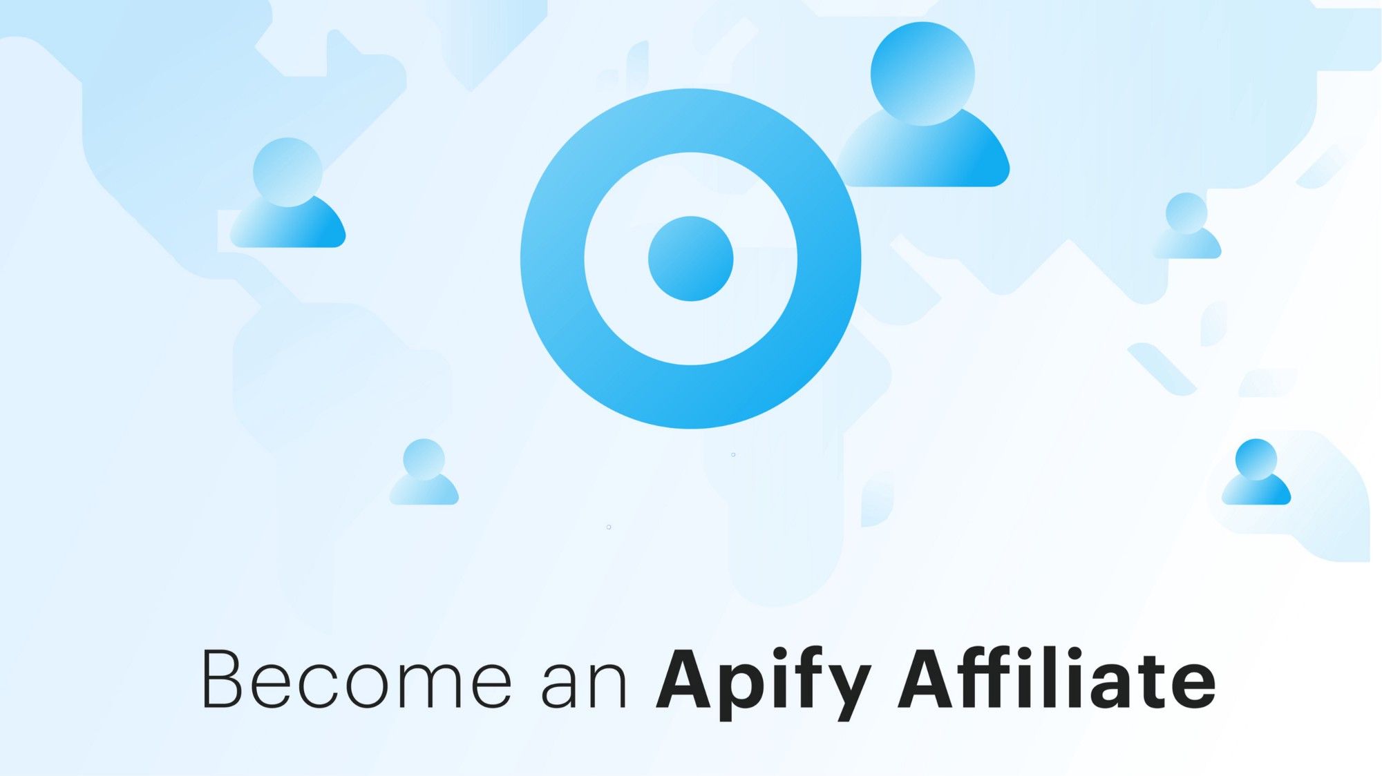 person and target icons with the title "Become an Apify Affiliate"