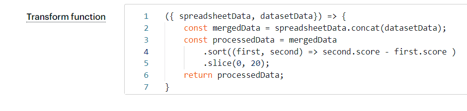 Transform function